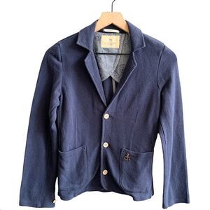 Scotch & Soda Scotch Navy Blue Blazer 100% Cotton Size Small